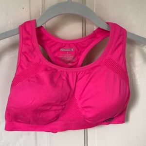 Hot pink sports bra